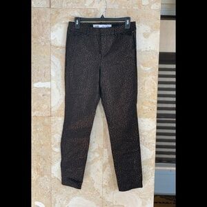 Old Navy Black Gold Metallic Polka Dot Pixie High Rise Pants